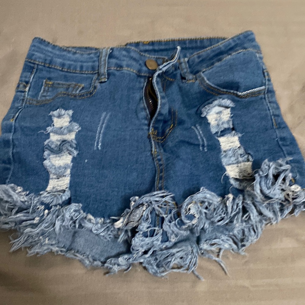 Dark blue jean shorts
